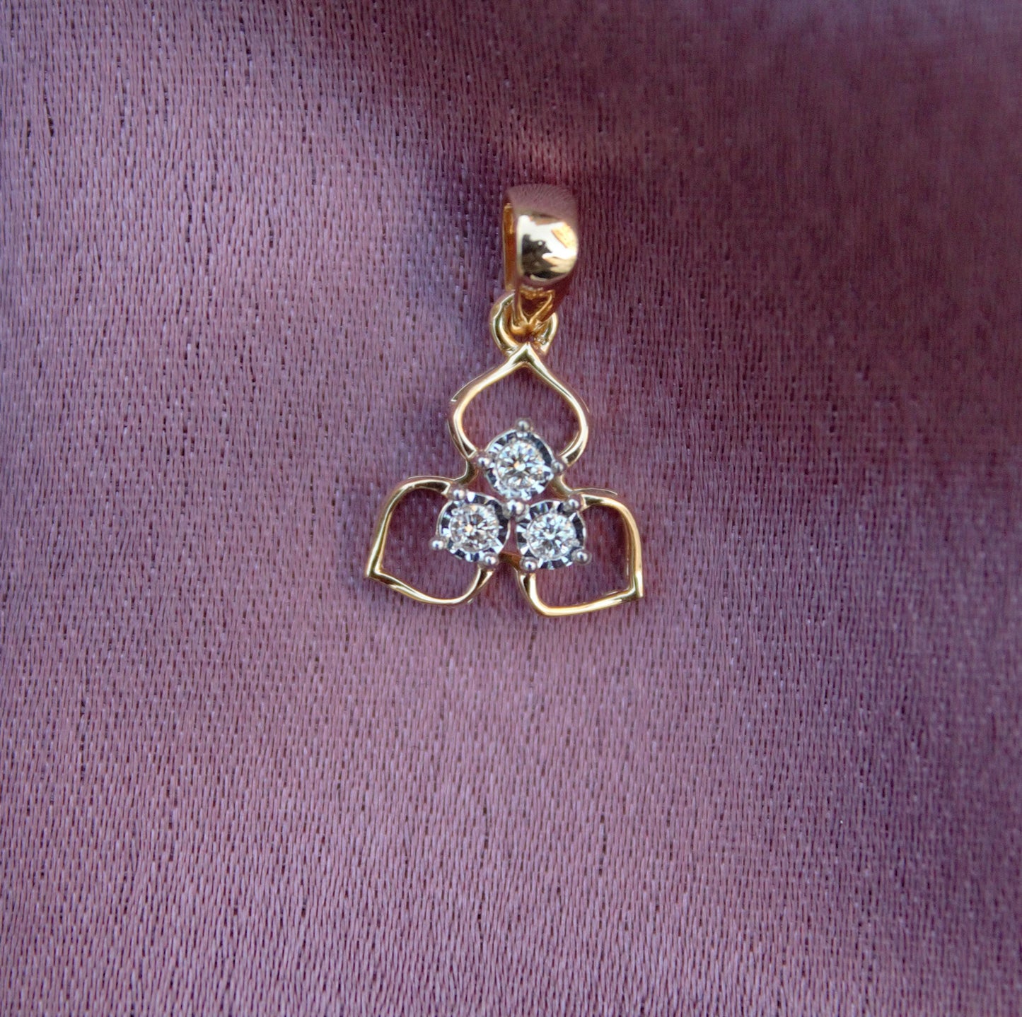 IGI Certified Diamond Jewelry, Pendant Without Chain for Gift, April Birthstone Jewelry, Natural Diamond Gold Pendant Without Chain for Her