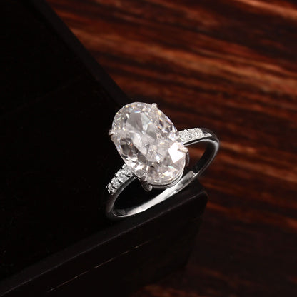Lab Created Diamond Ring, Solid Gold Ring, IGI Certified Diamond Oval Cut Ring, Statement Wedding Ring for Bride, Perfect Christmas Gift