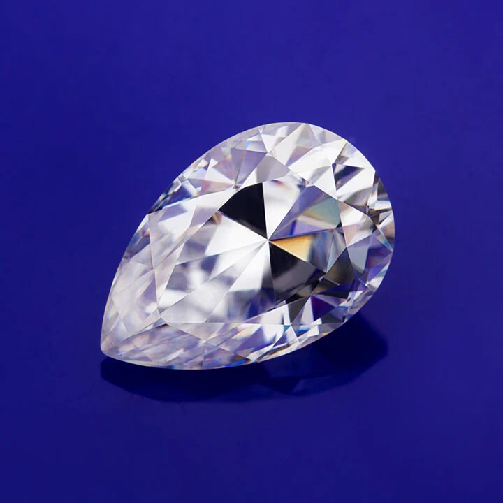 GRA Certified Moissanite Loose Stones, Pear Cut Moissanite D Color VVS 1 Grade Stone for Wedding or Engagement Jewelry, Pear Shape Stones