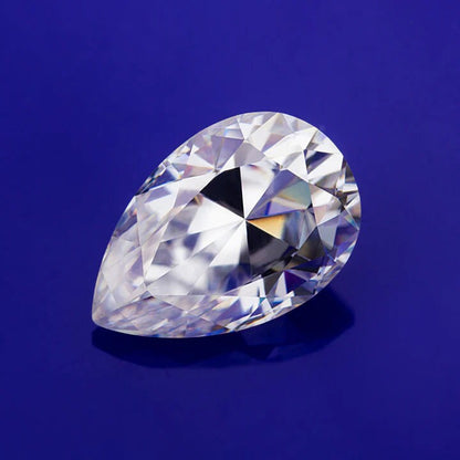 GRA Certified Moissanite Loose Stones, Pear Cut Moissanite D Color VVS 1 Grade Stone for Wedding or Engagement Jewelry, Pear Shape Stones