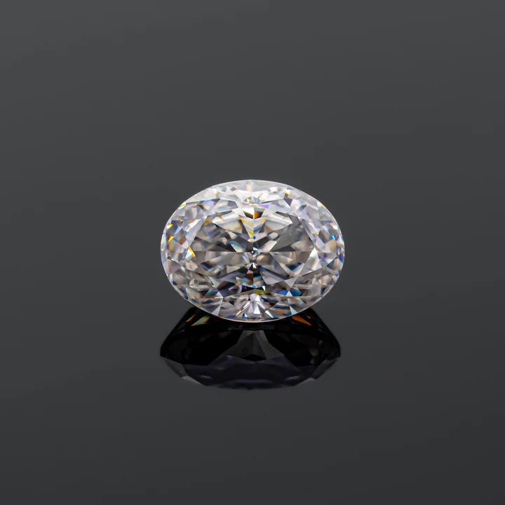 Oval Cut Moissanite - D Color VVS1 Moissanite, GRA Certified loose oval moissanite, 1 carat 2 carat 3 carat oval moissanite