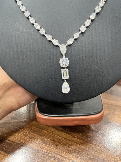 Lab Grown Diamond Necklace, DE colour, VVS/VS Clarity, 40+ Tcw Wedding Necklace, Statement Necklace, Gold Dainty Necklace, Gift for Bride