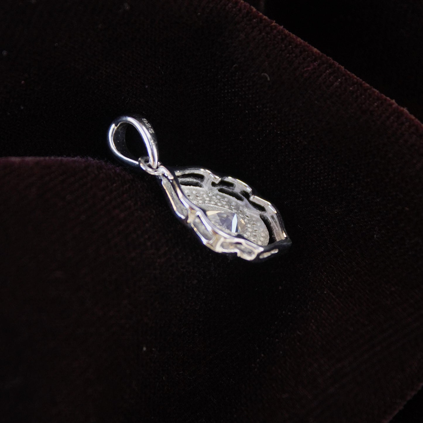 Vintage Style Moissanite Designer Pendant, 925 Sterling Silver Charm Pendant, Pear and Round Cut Solitaire Pendant, Perfect Gift for Women