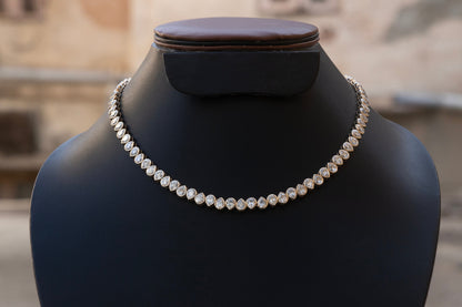 Diamond Tennis Choker Necklace, Wedding Choker Necklaces, Lab Grown Diamond Jewelry, EF Color VVS/VS Pear Lab Diamond Cvd/ Hpht Necklace