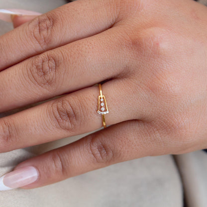 18K Solid Gold Ring, 0.94 Carat Natural Diamond Ring, Dainty Proposal Diamond Gold Ring, GH - VS SI Diamond Ring For Her, Certified Jewelry