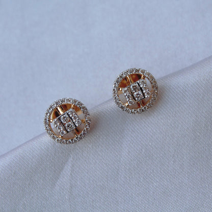 4.04 gram Necklace with 3.31 gram Earrings Set, Pendant Chain with Lightweight Earrings, High Quality Diamond Necklace Earring Set