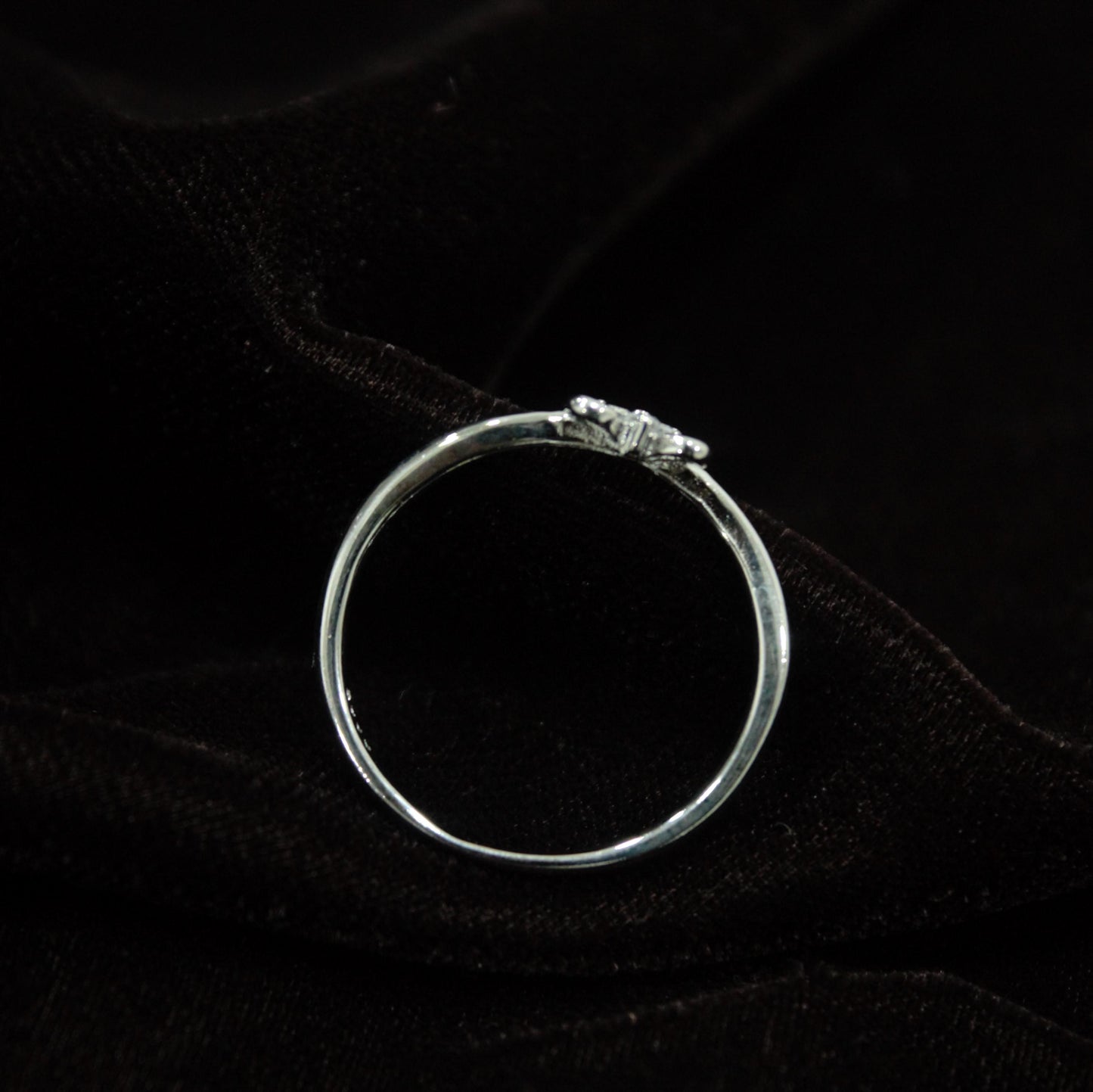 1 Gram Silver Cubic Zirconia Ring, Lightweight Silver Jewelry, 925 Sterling Silver With 925 Stamped, Three Stone Cubic Zirconia Silver Rings