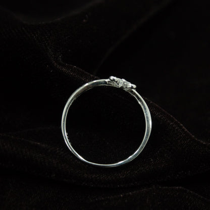 1 Gram Silver Cubic Zirconia Ring, Lightweight Silver Jewelry, 925 Sterling Silver With 925 Stamped, Three Stone Cubic Zirconia Silver Rings