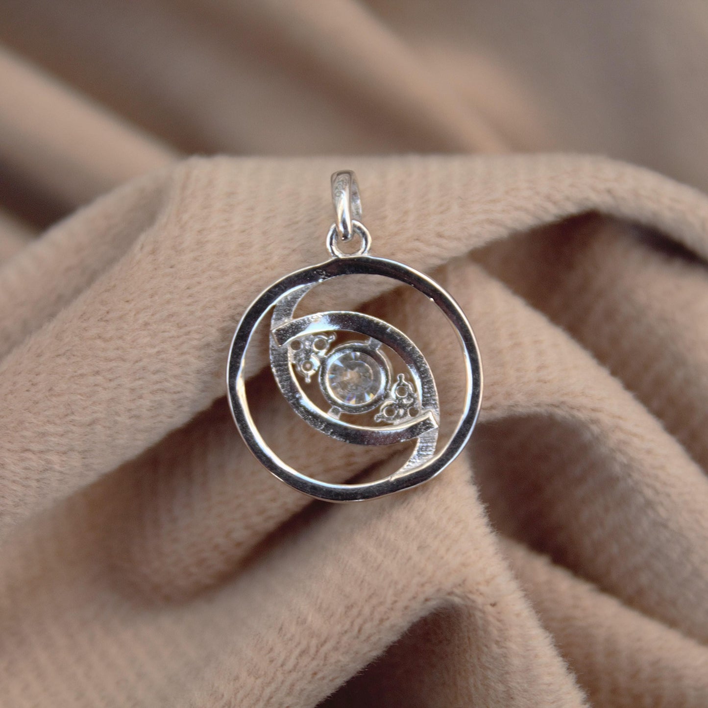 Elegant Sterling Silver Moissanite Pendant, Round Cut Moissanite Stone Pendant for Women, 925 Solid Silver Pendant, Wedding/Anniversary Gift