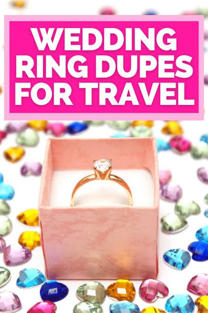 Travel ring - DIGITAL LISTING (not physical product) ring copy, Fake engagement ring, wedding ring, ring for travel, Cheap placeholder ring