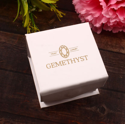 Lab Created Diamond Solitaire Ring by Gemethyst, Solid Gold HPHT Diamond Ring, Cushion Cut Ring, Gift for Her, IGI Certification Available