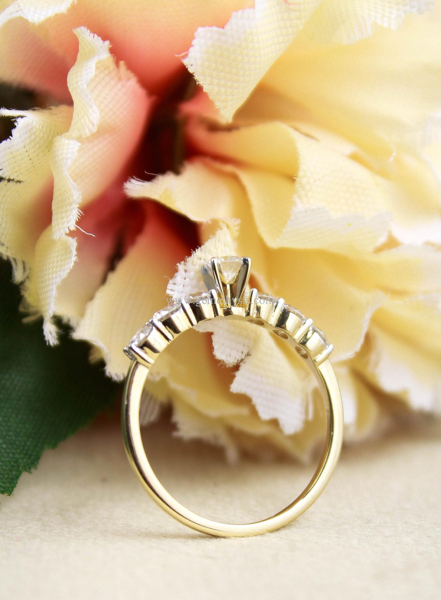 Lab Grown Diamond Minimalist Ring, 10K/14K Yellow Gold Anniversary Ring, Stackable Ring for Women, Real Gold Jewelry, Dainty Gold Ring