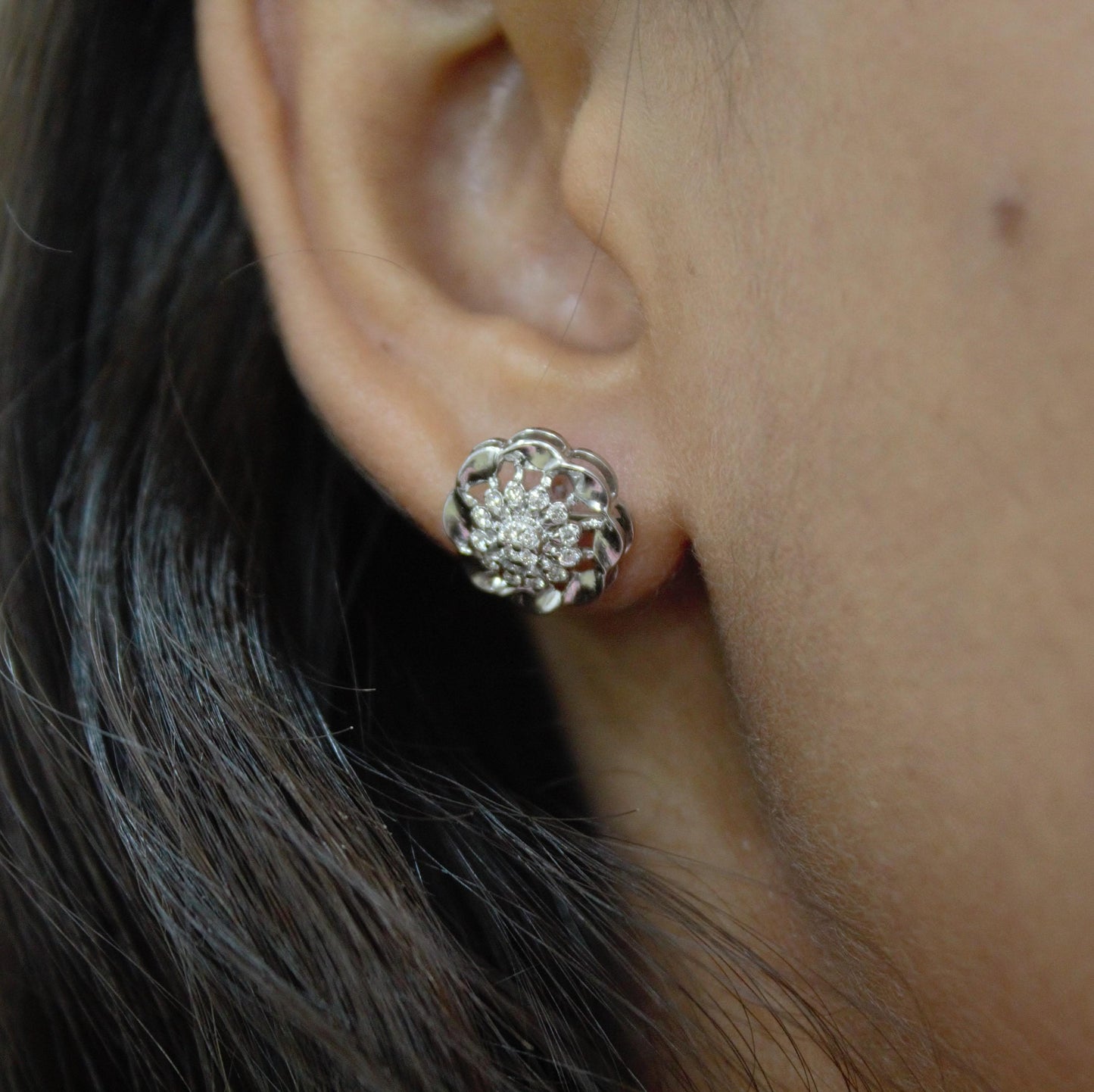 Natural Diamond18K Gold Jewelry Set, IGI Certified Diamond Jewelry for Her, Chain Pendant Necklace with Stud Earring, Statement Jewelry Gift