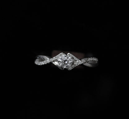 Silver Moissanite Dainty Ring for Wedding Gift, White Stone Ring, Designer Minimalist Ring, Moissanite Jewelry, Perfect Gift for Bridesmaids