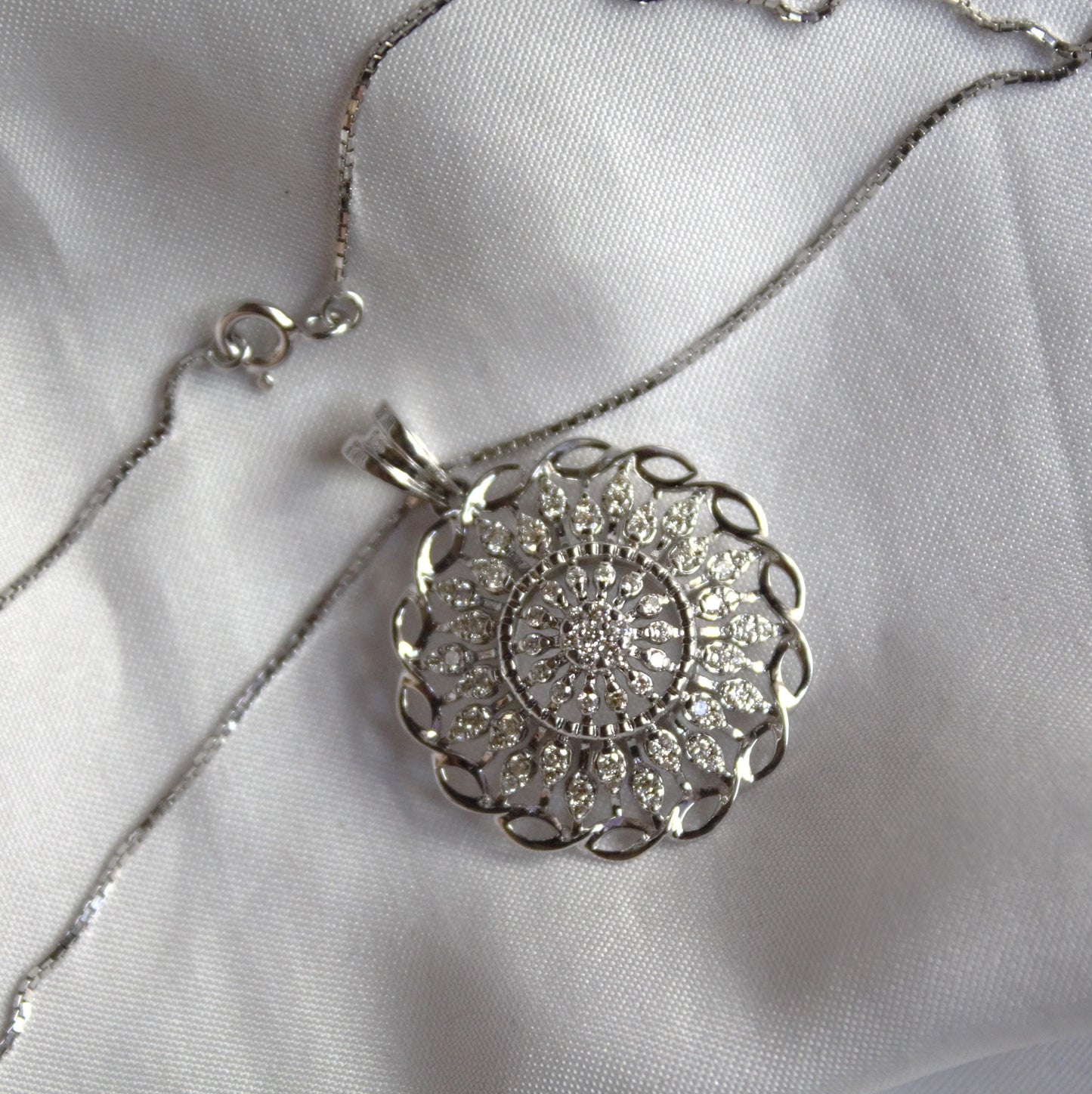 Natural Diamond18K Gold Jewelry Set, IGI Certified Diamond Jewelry for Her, Chain Pendant Necklace with Stud Earring, Statement Jewelry Gift