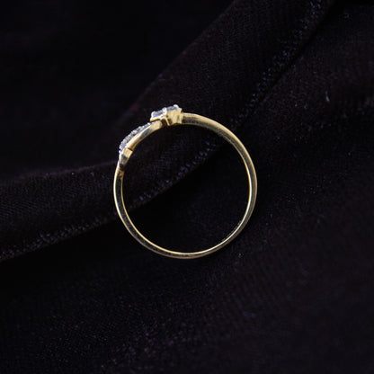 18K Solid Gold Ring, 5.25US Gold Diamond Ring, IGI Certified Diamond Jewelry, Seven Stone Gold Ring, Proposal Gold Ring With Natural Diamond