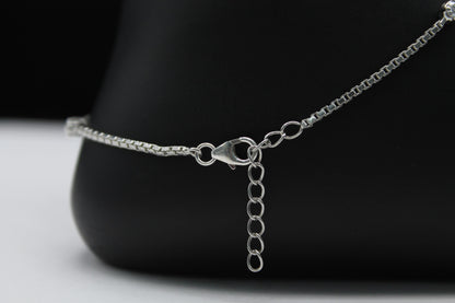 925 Sterling Silver Minimalist Anklets, Designer Moissanite Silver Jewelry, Prong Setting Moissanite Anklet, Anniversary Gift for Wife