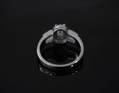 Oval Moissanite Engagement Ring, 925 Sterling Silver Statement Ring, Oval Cut Stone Ring for Women, Handmade Silver Ring, Moissanite Jewelry