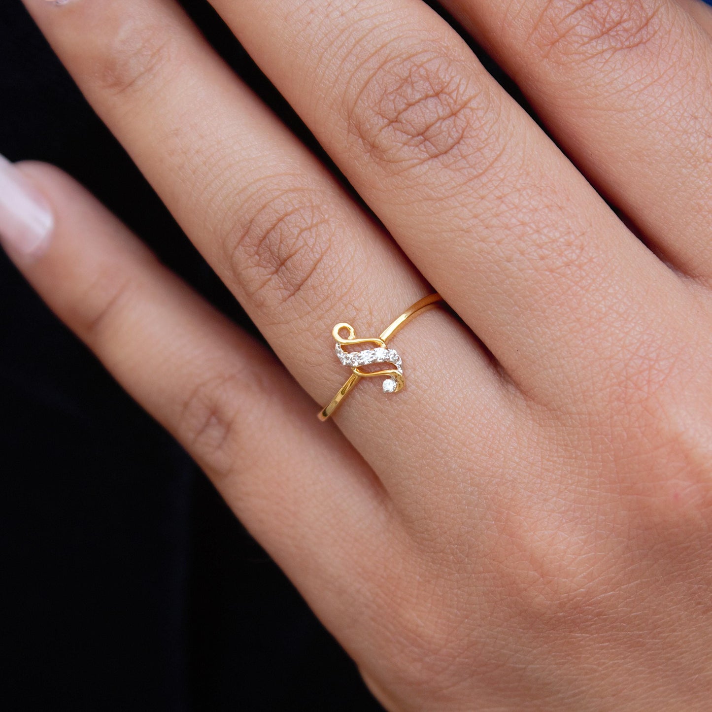 Real 18K Solid Gold Ring, Natural Diamond Ring, Dainty Engagement Ring, Elegant Gift for Her, Unique Promise Ring, IGI Certified Jewelry