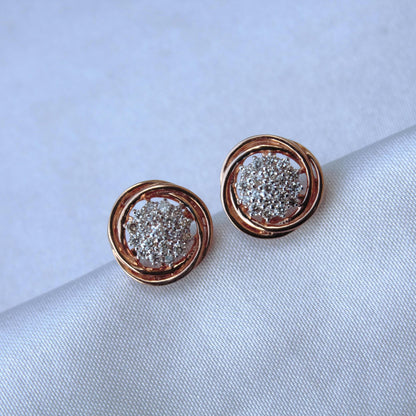 Solitaire Rose Gold Diamond Pendant Earrings Set, 18k Rose Gold Jewelry Set, Real Diamonds Jewelry, IGI Certified, Perfect Anniversary Gift