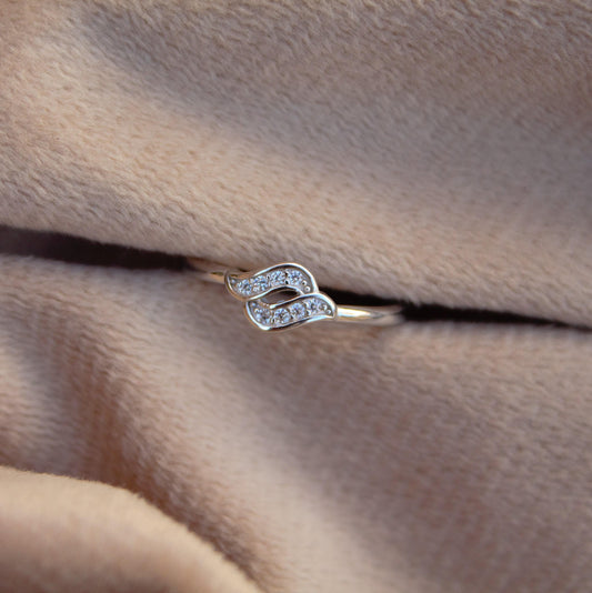 925 Sterling Silver Thin Ring, Cubic Zirconia Minimalist Ring, Handmade Vintage Ring For Women, Stackable CZ Ring, Perfect Gift for Her