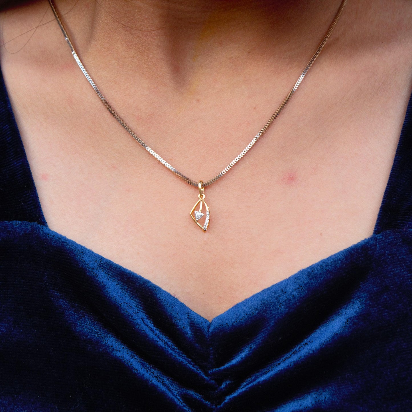 Natural Diamonds Without Chain Pendant, 18K Solid Gold Diamond Pendant, Lightweight Diamond Mini Pendant, IGI Certified Jewelry Gift for Her