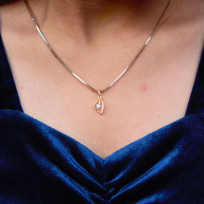 Natural Diamonds Without Chain Pendant, 18K Solid Gold Diamond Pendant, Lightweight Diamond Mini Pendant, IGI Certified Jewelry Gift for Her