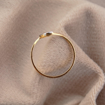 Marquise Cut Solitaire Ring, 18K Gold 1 Gram Moissanite Ring, Tiny Gold Moissanite Ring, Ideal Gift for Her, Bezel Setting Single Stone Ring