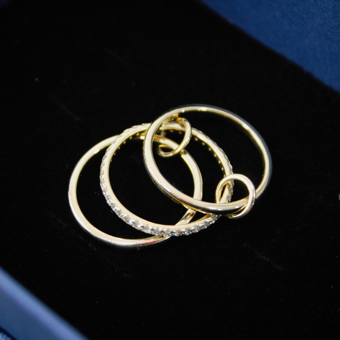 Thin Gold Band Ring with Moissanite Accents, Solid Yellow Gold Dainty Ring, Moissanite Accent Thin Gold Band, Gift for Special Someone