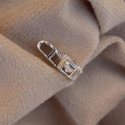 New Arrival Oval Cut Moissanite Pendant, Minimalist 925Sterling Silver Pendant for Gift, Prong Set Pendant, Passes Moissanite Diamond Tester