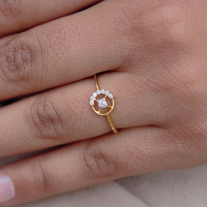 5.75 US Gold Diamond Ring, 18K Solid Gold With IGI Certified Diamond Jewelry, Real Diamond Minimalist Ring, Designer Ring For Birthday Gift