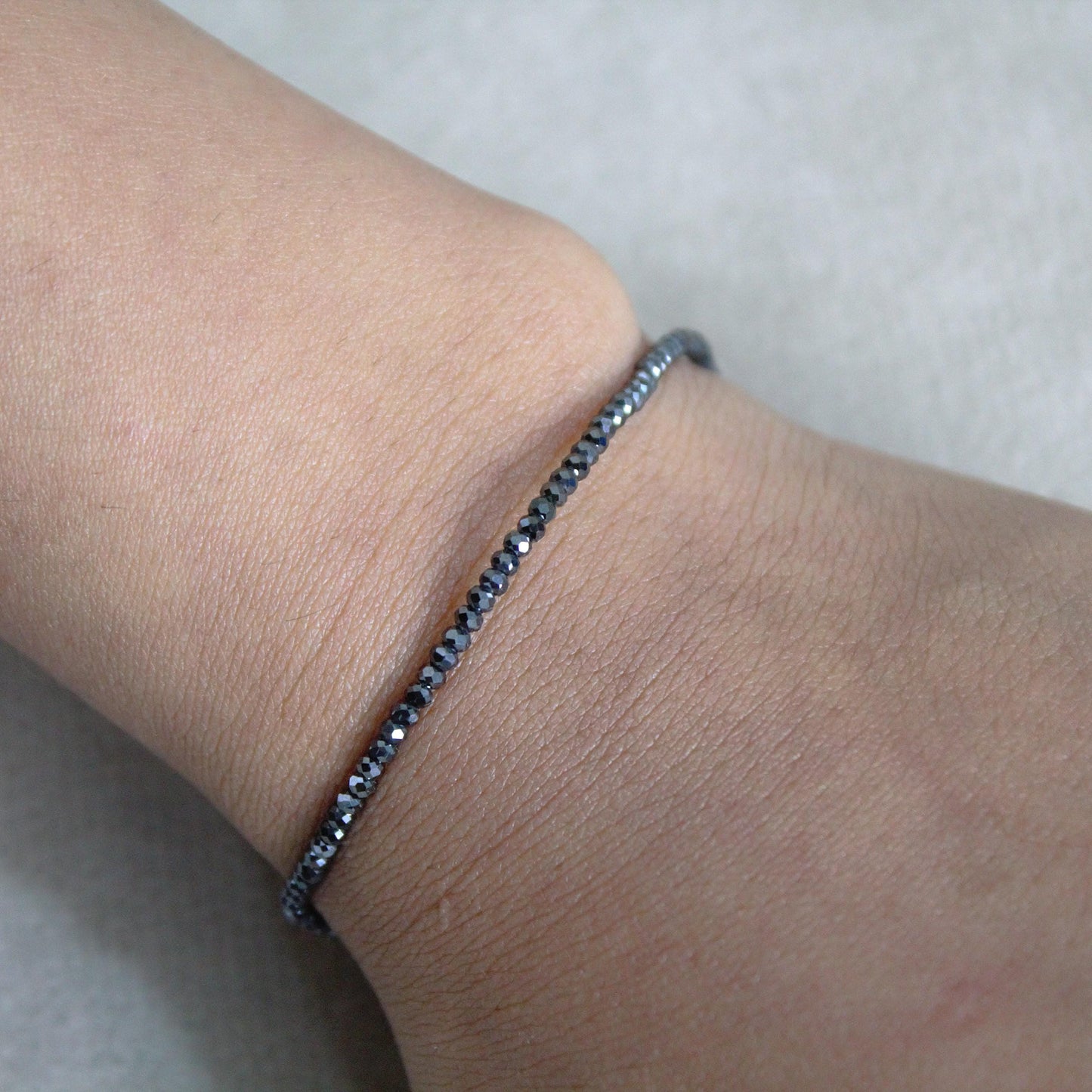 Beautiful Black Moissanite Necklace & Bracelet, 18k Solid Gold Necklace for Her, 16 inch Black Moissanite Necklace, Same Day Shipping