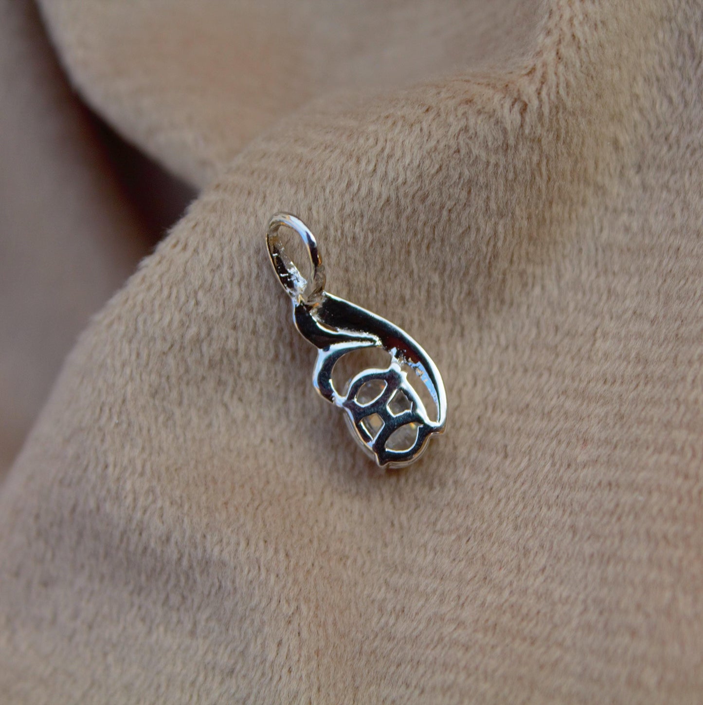 925 Sterling Silver Moissanite Oval Cut Pendant, Minimalist Charm Pendant, White Moissanite Jewelry, Silver Pendant for Chain, Gift for Her