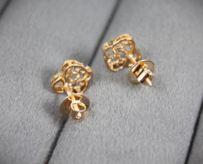 Real Diamond Pendant Necklace with Stud Earrings, 18K Gold Necklace Earring Set, IGI Certified Natural Diamond Wedding Jewelry Set for Her