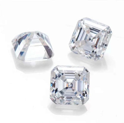 4 MM Asscher Cut Moissanite, Loose Gemstone For Jewelry, Asscher Shape Gemstone, 0.25 carat - 1 Carat packing, Loose Moissanite Gemstone