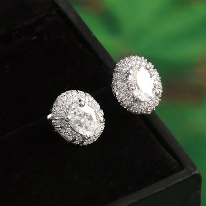 Diamond Stud Earrings, 10K, 14K, 18K Solid Gold Earrings, Minimalist Studs Earrings, White Gold Studs Earrings, Lab Created Diamond Earrings