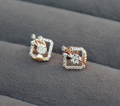 18k Rose Gold Lightweight Jewelry Set, iGi Certified Diamond Jewelry, Beautiful HI Color VS-SI Clarity Natural Diamond, Designer Diamond Set