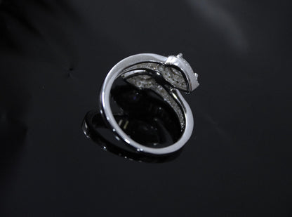 Pear Cut Moissanite Engagement Ring for Bride, 925 Sterling Silver Wedding Ring, Classic Anniversary Ring, Vintage Style Silver Ring US 6.5