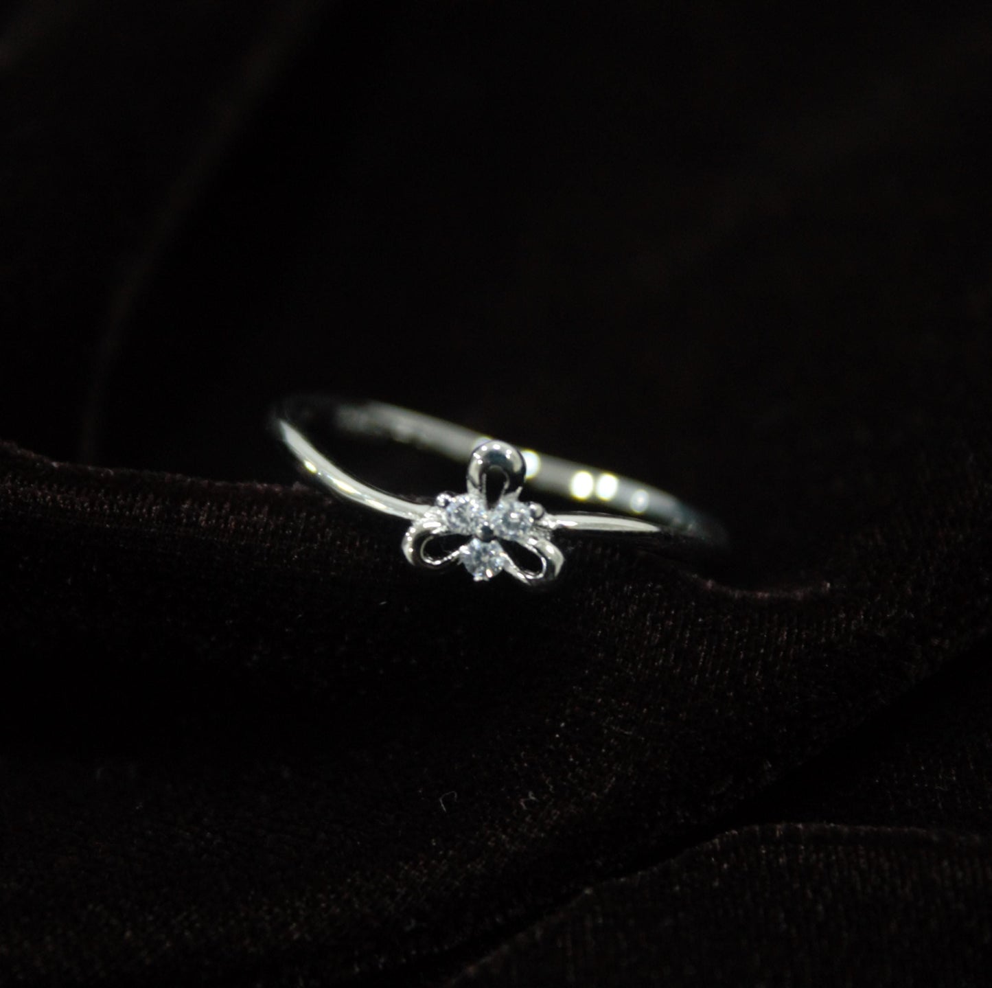 1 Gram Silver Cubic Zirconia Ring, Lightweight Silver Jewelry, 925 Sterling Silver With 925 Stamped, Three Stone Cubic Zirconia Silver Rings