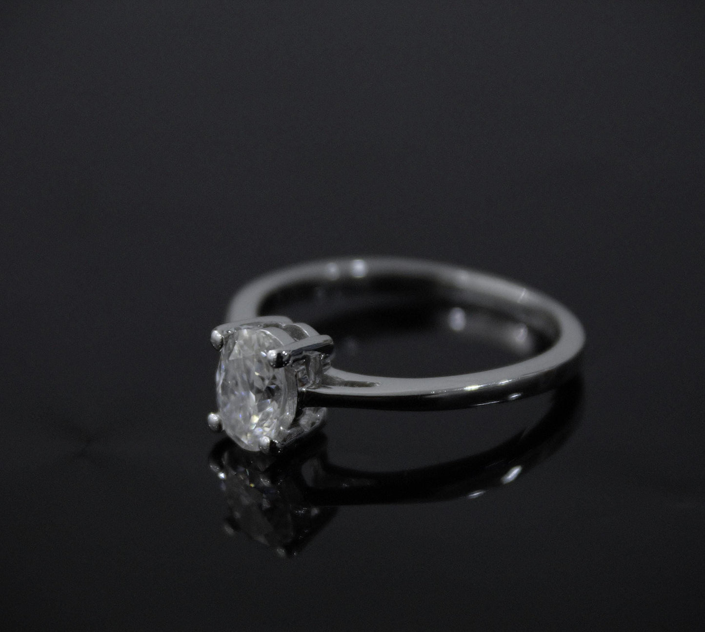 Oval Moissanite Solitaire Ring, 925 Sterling Silver Dainty Ring, Minimalist Ring for Women, Moissanite Travel Ring, Propose Ring for Her