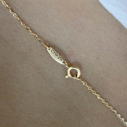 18K Gold Halo Solitaire Pendant Necklace, Real Diamond Jewelry Bridal Necklace, Dainty Gold Jewelry, Chain Necklace For Wedding Gift