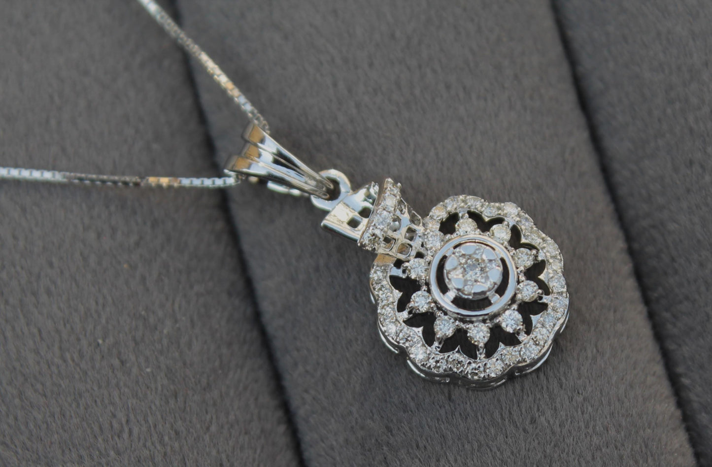 Real Diamond Jewelry Set For Her, IGI Certified Diamond Necklace with Earrings, White Gold Floral Necklace Earring Set, Gift For Special One