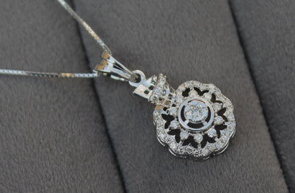 Real Diamond Jewelry Set For Her, IGI Certified Diamond Necklace with Earrings, White Gold Floral Necklace Earring Set, Gift For Special One