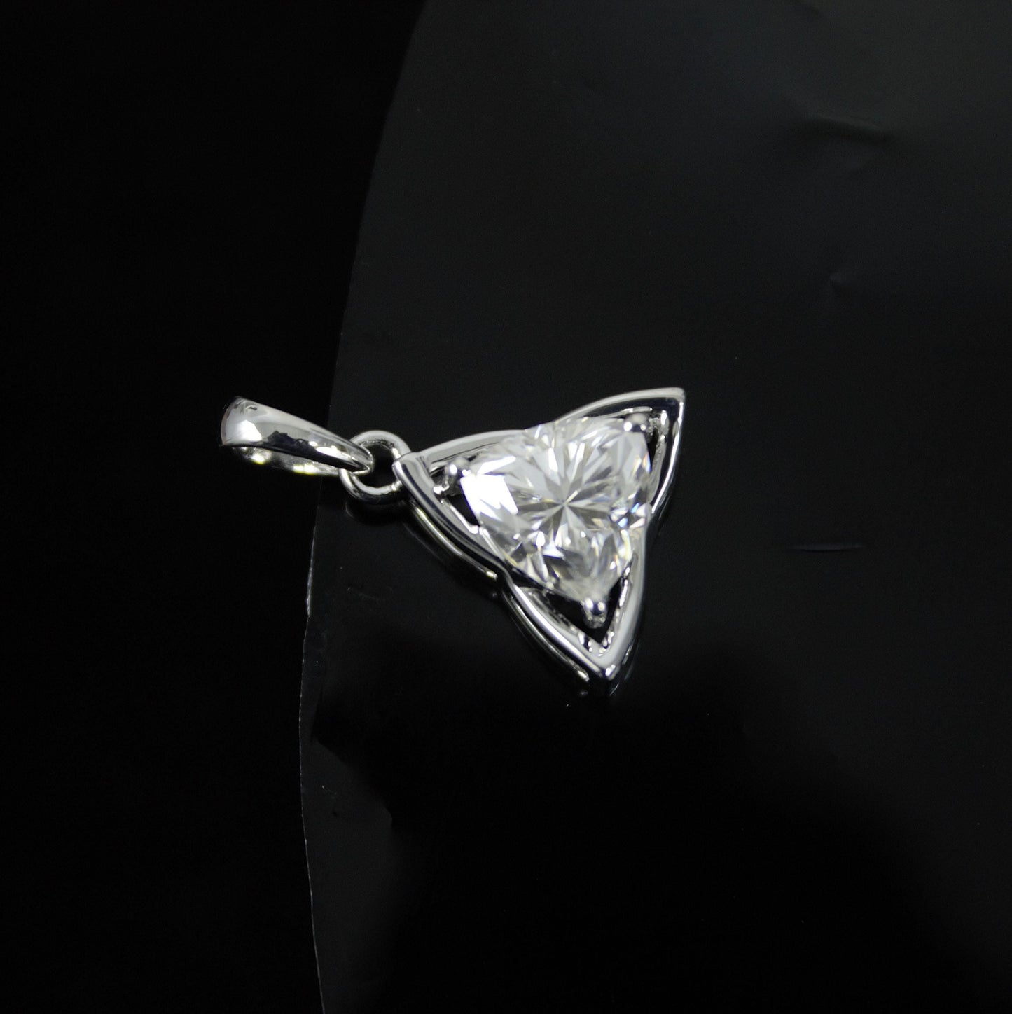 Trillion Cut Moissanite 925 Silver Pendant, New Arrival Jewelry for Her, Daily Wear Pendant, Minimalist Pendant for Chain, Dainty Jewelry