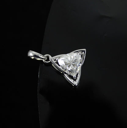 Trillion Cut Moissanite 925 Silver Pendant, New Arrival Jewelry for Her, Daily Wear Pendant, Minimalist Pendant for Chain, Dainty Jewelry