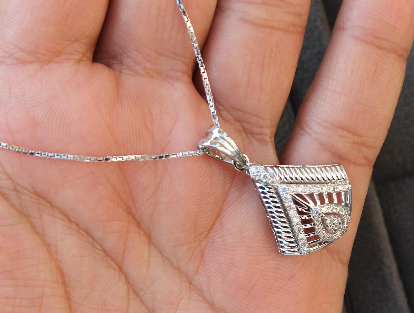 Beautiful Bridal Gold Jewelry Set, Real Diamond Dainty Necklace and Earring Set, Designer Statement 18K Gold Certified Jewelry for Women