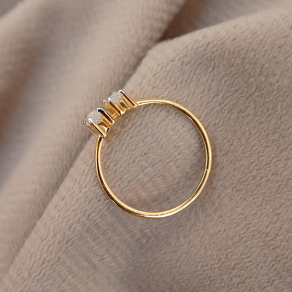 6X3 MM Marquise Cut Ring, Lightweight Travel Gold Ring, 1 Gram Moissanite Gold Ring, 18K Solid Gold Jewelry, Graduation Gift For Daughter