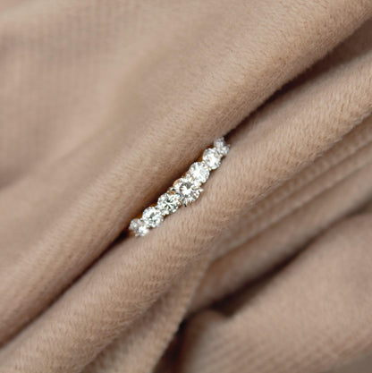 Lab Grown Diamond Minimalist Ring, US 7 Ring, 14K Yellow Gold Anniversary Ring, Stackable Ring for Women, Real Gold Jewelry, Ready to Ship