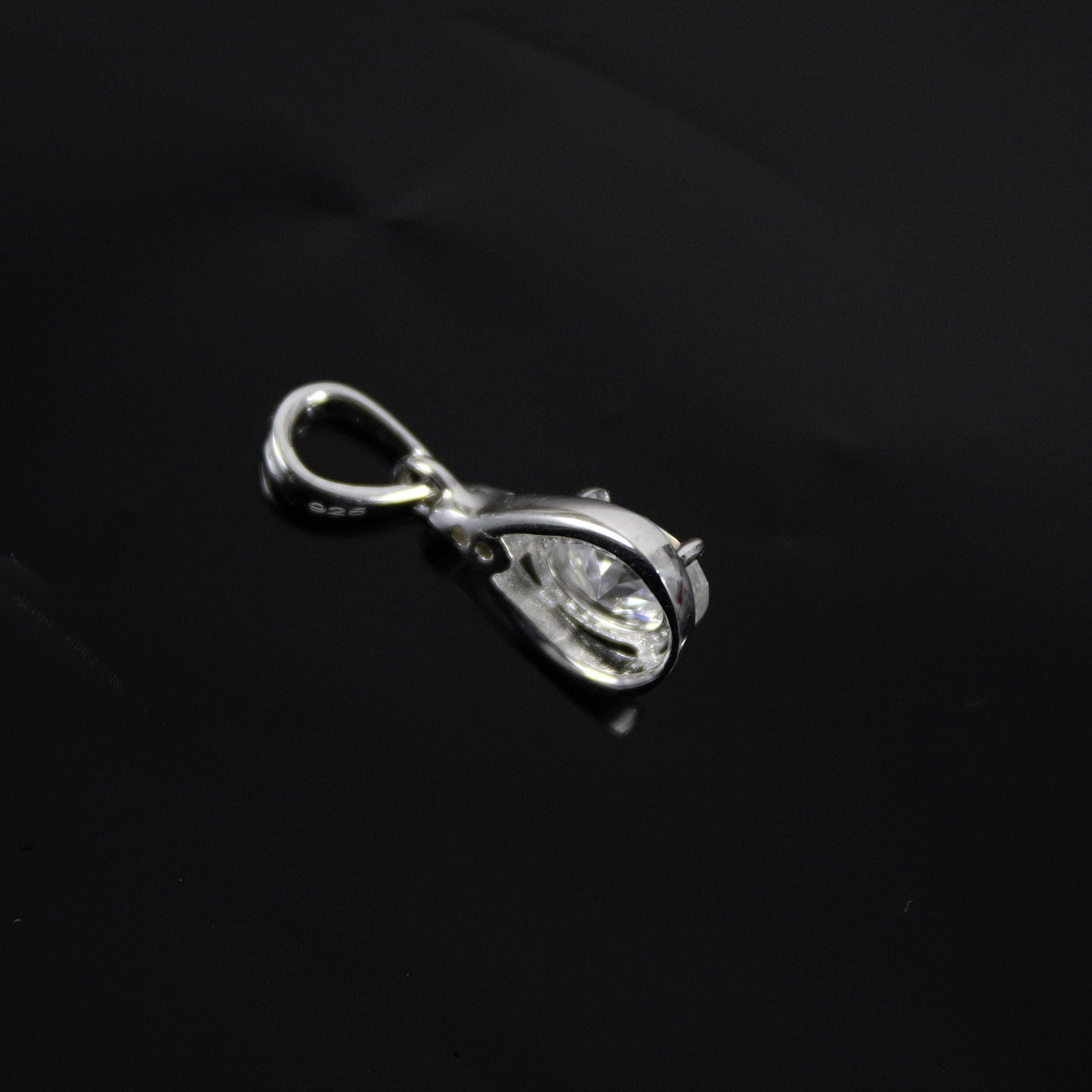 White Moissanite Oval Cut Charm Pendant, 925 Sterling Silver Dainty Pendant, Elegant Silver Pendant for Chain, Perfect Birthday Gift for Her