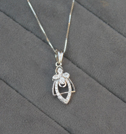 18K Gold Diamond Necklace Earrings Set, Solid Gold Jewelry Set, Statement Jewelry, Certified Diamond Pendant with Chain, Gold Stud Earrings